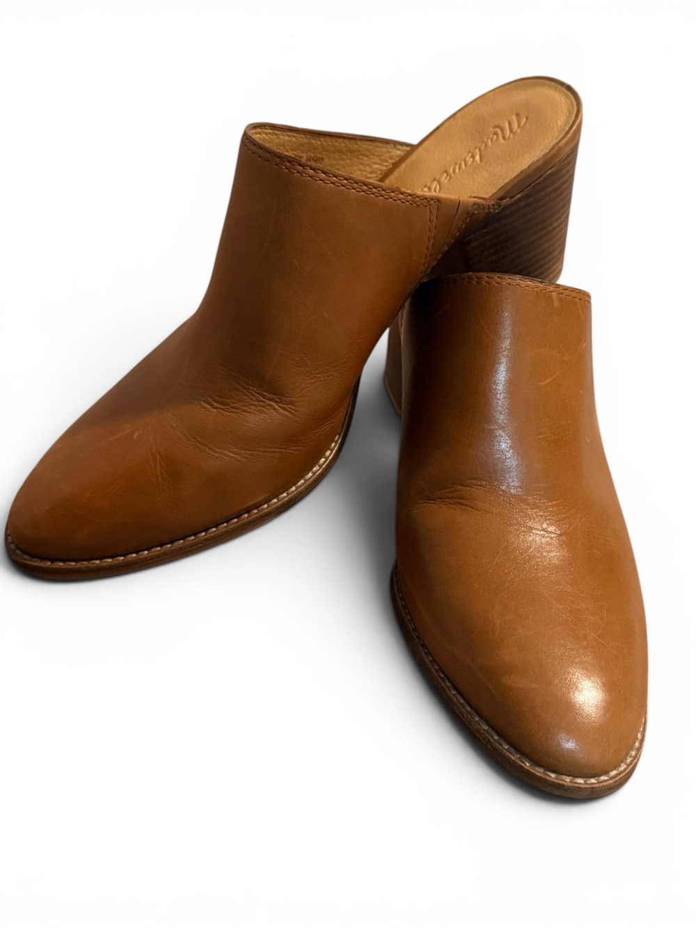 Madewell Harper Brown Leather Mules